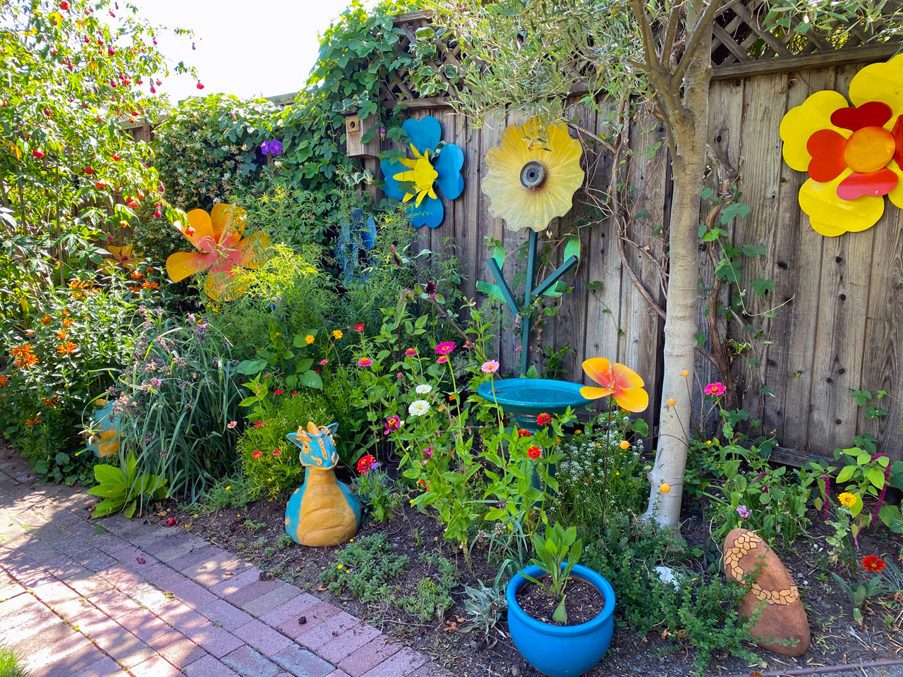 Colorful Fence Garden