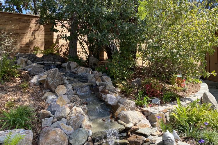 Water Feature Walnut Creek Retreat