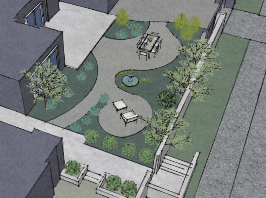 Indi Rock- Claremont Modern 3-D Model