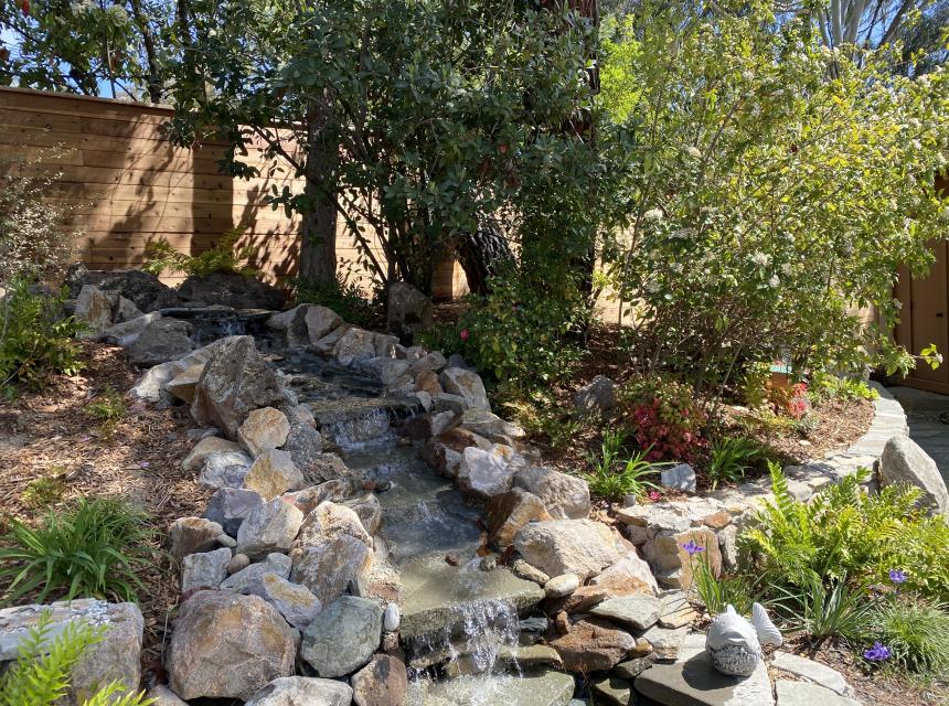 Water Feature Walnut Creek Retreat